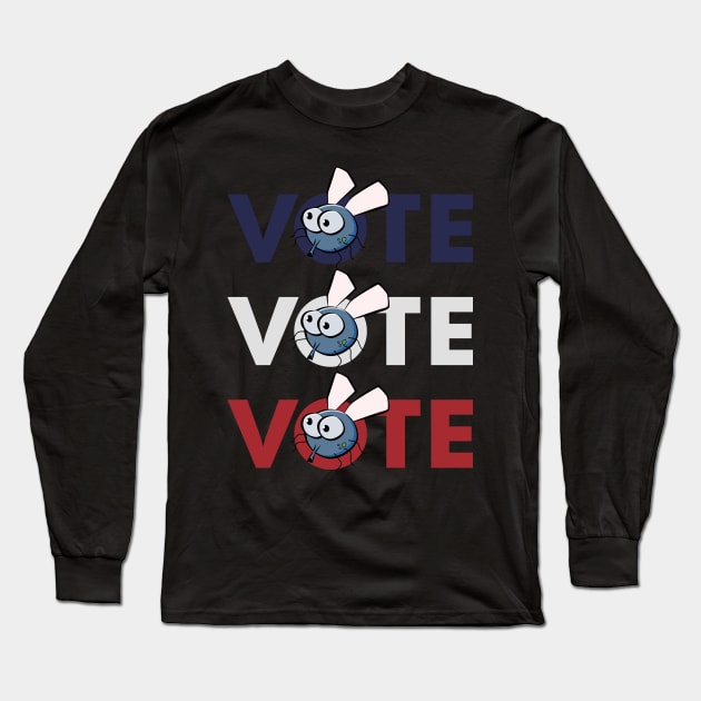 Fly Vote - Vice Presidential Election Debate Long Sleeve T-Shirt by dokgo